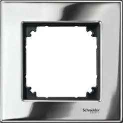 SCHNEIDER System M - Plaque Sple Plan Metal Chr Bri (MTN403139)