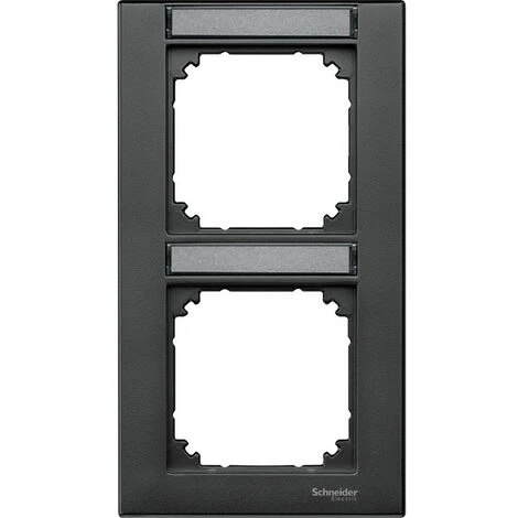 SCHNEIDER Plaque Finition Double M-Plan, Avec Porte-étiquette Montage Vertical, Anthracite (MTN476214) 3 SCHNEIDER Plaque Finition Double M-Plan, Avec Porte-étiquette Montage Vertical, Anthracite (MTN476214)