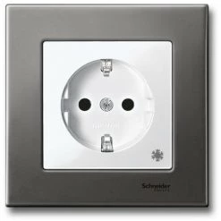 SCHNEIDER System M - Plaque Sple Plan Metal Acier Graph (MTN403114)