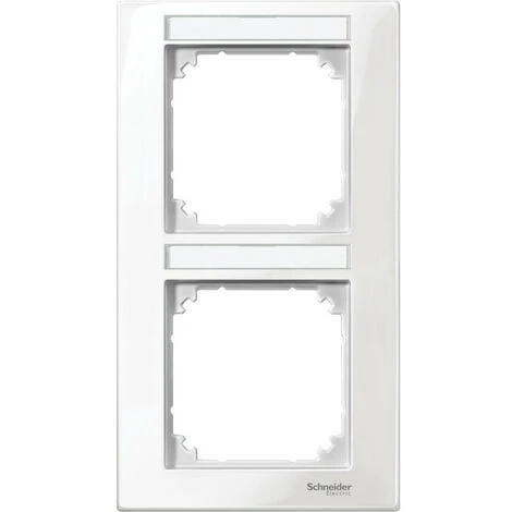 SCHNEIDER System M - Plaque Dble V Porte Etiqu Ette Blc Bril (MTN513219) 3 SCHNEIDER System M - Plaque Dble V Porte Etiqu Ette Blc Bril (MTN513219)