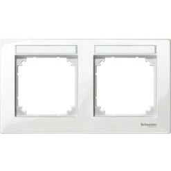 SCHNEIDER System M - Plaque Dble H Porte Etiqu Blanc Bril (MTN514219)