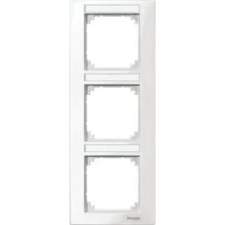 SCHNEIDER System M - Plaque Tple V Porte Etiqu Blanc Bril (MTN513319)