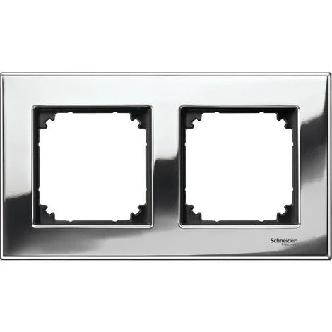 SCHNEIDER System M - Plaque Dble Plan Metal Chr Bri (MTN403239) 3 SCHNEIDER System M - Plaque Dble Plan Metal Chr Bri (MTN403239)