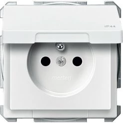 SCHNEIDER Artec Blanc, Prise De Courant 2P+T IP44 (volet De Protection) Connexion Rapide (MTN2514-4019)