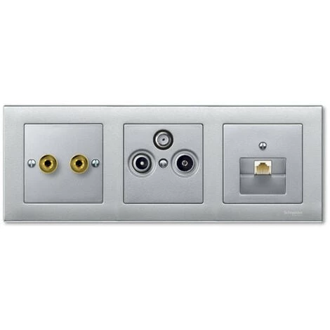 SCHNEIDER Plaque Finition Triple M-Plan, Aluminium (MTN486360) 3 SCHNEIDER Plaque Finition Triple M-Plan, Aluminium (MTN486360)
