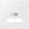SCHNEIDER Système M - Enjoliveur Pour Prise Double USB 2.1A - Blanc Brillant (MTN4367-0319) -SCHNEIDER Soldes 40773656 1