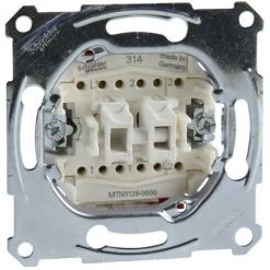 SCHNEIDER Aquadesign - Mécanisme Double Va-et-vient - 10A/250Vca - Connexion Rapide (MTN3126-0000)