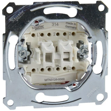 SCHNEIDER Aquadesign - Mécanisme Double Va-et-vient - 10A/250Vca - Connexion Rapide (MTN3126-0000) 3 SCHNEIDER Aquadesign - Mécanisme Double Va-et-vient - 10A/250Vca - Connexion Rapide (MTN3126-0000)