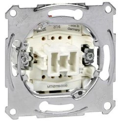 SCHNEIDER Aquadesign - Mécanisme Simple Va-et-vient - 10AX/250Vca - Connexion Rapide (MTN3116-0000)