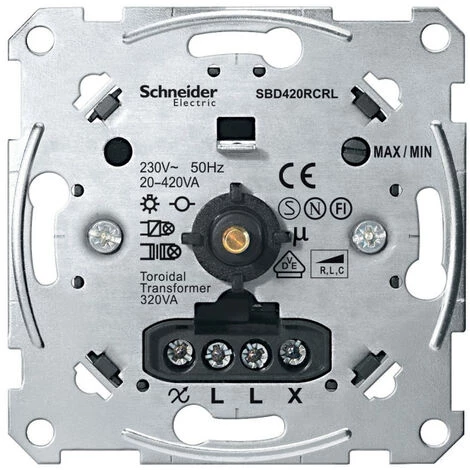 SCHNEIDER Systeme M - Variateur Rotatif - Pour Charges RLC - 20-420W/VA (MTN5138-0000) 3 SCHNEIDER Systeme M - Variateur Rotatif - Pour Charges RLC - 20-420W/VA (MTN5138-0000)