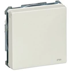 SCHNEIDER System M - Prise Schuko Couvercle Ip 44 Blanc Polai (MTN2314-4019)