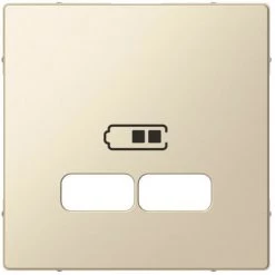 SCHNEIDER Système M - Enjoliveur Pour Prise Double USB 2.1A - Sable Brillant (MTN4367-0344)