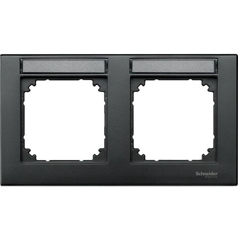 SCHNEIDER Plaque Finition Double M-Plan, à Porte-étiquette, Montage Horizontal, Anthracite (MTN472214) 3 SCHNEIDER Plaque Finition Double M-Plan, à Porte-étiquette, Montage Horizontal, Anthracite (MTN472214)