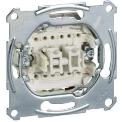 SCHNEIDER Aquadesign - Mécanisme Double Poussoir OF - 10A/250Vca - Connexion Rapide (MTN3159-0000)