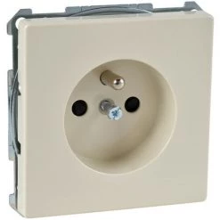 SCHNEIDER Merten Artec - Prise 2P+T- NF - Borne Auto - Sable (MTN2500-4044)