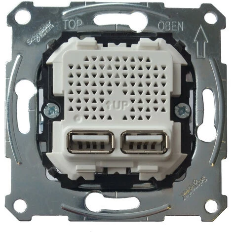 SCHNEIDER Système M - Prise Chargeur Double USB - 2.1A (MTN4366-0100) 3 SCHNEIDER Système M - Prise Chargeur Double USB - 2.1A (MTN4366-0100)