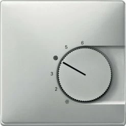 SCHNEIDER Enjoliveur Artec Pour Thermostat à Contacteur Inverseur, Acier (MTN537446)