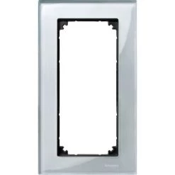 SCHNEIDER M-Plan Verre Diamant Plaque De Finition Double (prise Rasoir) Vertical (MTN4025-3260)