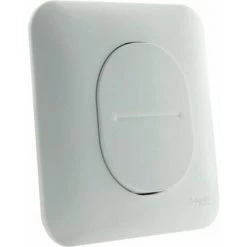 SCHNEIDER Ovalis - Bouton Poussoir, 10 A, Connexion Automatique - Blanc