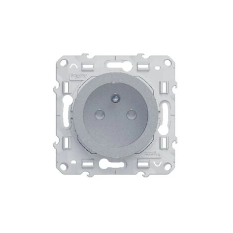 SCHNEIDER Prise De Courant 2P+T Aluminium à Vis Odace 3 SCHNEIDER Prise De Courant 2P+T Aluminium à Vis Odace
