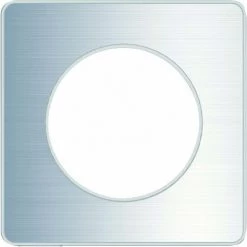 SCHNEIDER Plaque De Finition 1 Poste Aluminium Brossé Odace