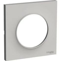 SCHNEIDER Plaque De Finition 1 Poste Entraxe 71mm Gris Odace