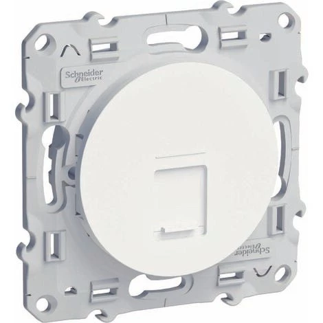SCHNEIDER Prise RJ45 Blanc, Grade 1 (téléphone) Cat. 5 UTP Blanc Odace 3 SCHNEIDER Prise RJ45 Blanc, Grade 1 (téléphone) Cat. 5 UTP Blanc Odace