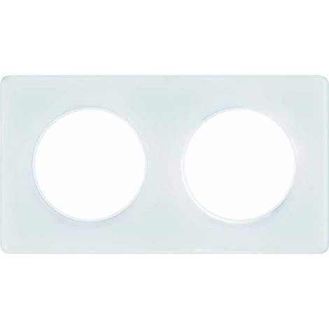 SCHNEIDER Plaque De Finition 2 Postes Horizontal,vertical Transparent Blanc Odace 3 SCHNEIDER Plaque De Finition 2 Postes Horizontal,vertical Transparent Blanc Odace