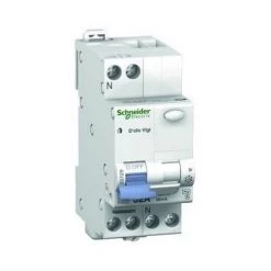 Schneider 20552 Disjoncteur Modulaire Multi 9 Déclic Vigi 1 Pôle Plus N 10A Courbe C - Blanc