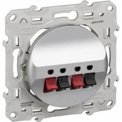Prise HP (haut-parleurs) Alu Schneider Electric Odace