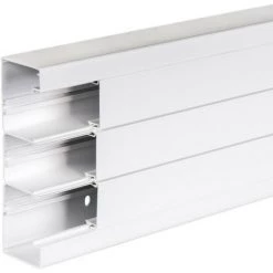 SCHNEIDER OptiLine 45 - Goulotte PVC 3 Compartiments 185x55x2000mm - Au Mètre Linéaire (ISM10500P)