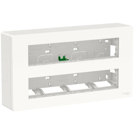 SCHNEIDER Unica - Boîte De Concentration Saillie Complète - 2 Rang De 10 Mod - Blanc Anti (NU121020) 3 SCHNEIDER Unica - Boîte De Concentration Saillie Complète - 2 Rang De 10 Mod - Blanc Anti (NU121020)