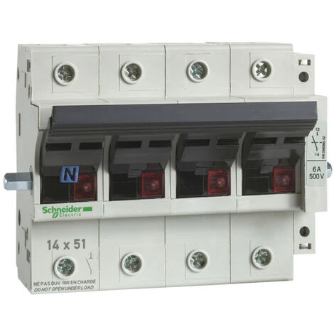 SCHNEIDER TeSys GK1 - Corps De Sectionneur Fusible - 4P - 50A - Pour Fusible NFC 14x51mm (GK1EM) 3 SCHNEIDER TeSys GK1 - Corps De Sectionneur Fusible - 4P - 50A - Pour Fusible NFC 14x51mm (GK1EM)