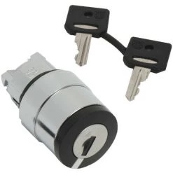 SCHNEIDER Harmony XB4 - Tête Bouton Tournant à Clé 520E - Ø22 - 2 Pos Fix - Retr G (ZB4BG214)