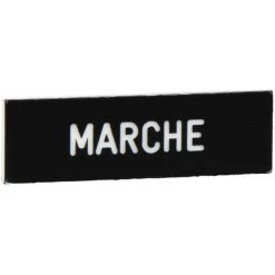 SCHNEIDER Harmony - étiquette 8x27 - Texte 'MARCHE' Blanc Sur Fond Noir (ZBY02103)