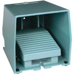 SCHNEIDER Preventa XPEM - Inter. à Pied - Simple - Avec Capot - Métal.- Bleu - 1O+1F (XPEM310)