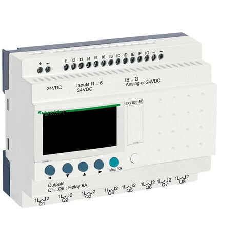 SCHNEIDER Zelio Logic - Relais Intelligent Compact - 20 E/S 24Vcc - Horloge - Affichage (SR2B201BD) 3 SCHNEIDER Zelio Logic - Relais Intelligent Compact - 20 E/S 24Vcc - Horloge - Affichage (SR2B201BD)