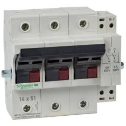 SCHNEIDER TeSys GK1 - Corps De Sectionneur Fusible - 3P - 50A - Pour Fusible NFC 14x51mm (GK1EK)