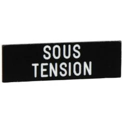 SCHNEIDER Harmony - étiquette 8x27 - Texte 'SOUS TENSION' Blanc Sur Fond Noir (ZBY02126)