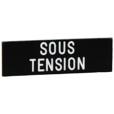 SCHNEIDER Harmony - étiquette 8x27 - Texte 'SOUS TENSION' Blanc Sur Fond Noir (ZBY02126) 3 SCHNEIDER Harmony - étiquette 8x27 - Texte 'SOUS TENSION' Blanc Sur Fond Noir (ZBY02126)