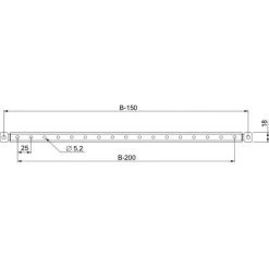 SCHNEIDER Spacial SF/SM - Traverses Porte - 1000mm - Lot De 2 (NSYSDCR10)