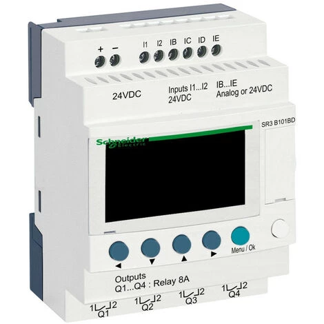 SCHNEIDER Zelio Logic - Relais Intelligent Modul.- 10 E/S - 24Vcc - Horloge - Affichage (SR3B101BD) 3 SCHNEIDER Zelio Logic - Relais Intelligent Modul.- 10 E/S - 24Vcc - Horloge - Affichage (SR3B101BD)