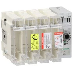 SCHNEIDER TeSys GS - Interrupteur Sectionneur Fusible - 4P - 125A - 22x58 Mm (GS2K4)