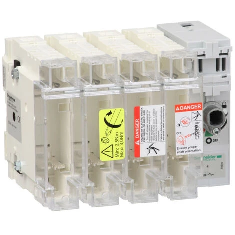 SCHNEIDER TeSys GS - Interrupteur Sectionneur Fusible - 4P - 125A - 22x58 Mm (GS2K4) 3 SCHNEIDER TeSys GS - Interrupteur Sectionneur Fusible - 4P - 125A - 22x58 Mm (GS2K4)