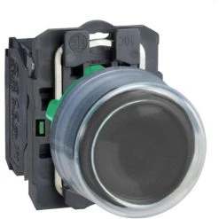 SCHNEIDER Harmony XB5 - Bouton Poussoir à Impulsion - Ø22 - Capuchonné - Noir - 1F - Vis (XB5AP21)