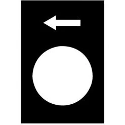 SCHNEIDER Harmony - étiquette - 30x40mm - Noir - Gauche Ou Descente, PV (ZB2BY2904)