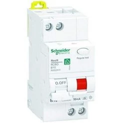 SCHNEIDER R9D02616 INTERRUPTEUR FI/LS RESI9 2 PÔLES 16 A B 30 MA TYPE A 10 KA