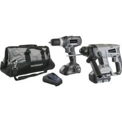 Pack 20V 1 Perceuse 35Nm Et 1 Perforateur Avec 2 Batteries Complet Schneider 50773