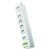 Bloc Parafoudre 5 Prises 2P+T (2300W) + 2 USB - Blanc - Schneider