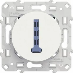 SCHNEIDER ODACE, CONJONCTEUR EN T BLANC, 8 CONTACTS, À VIS